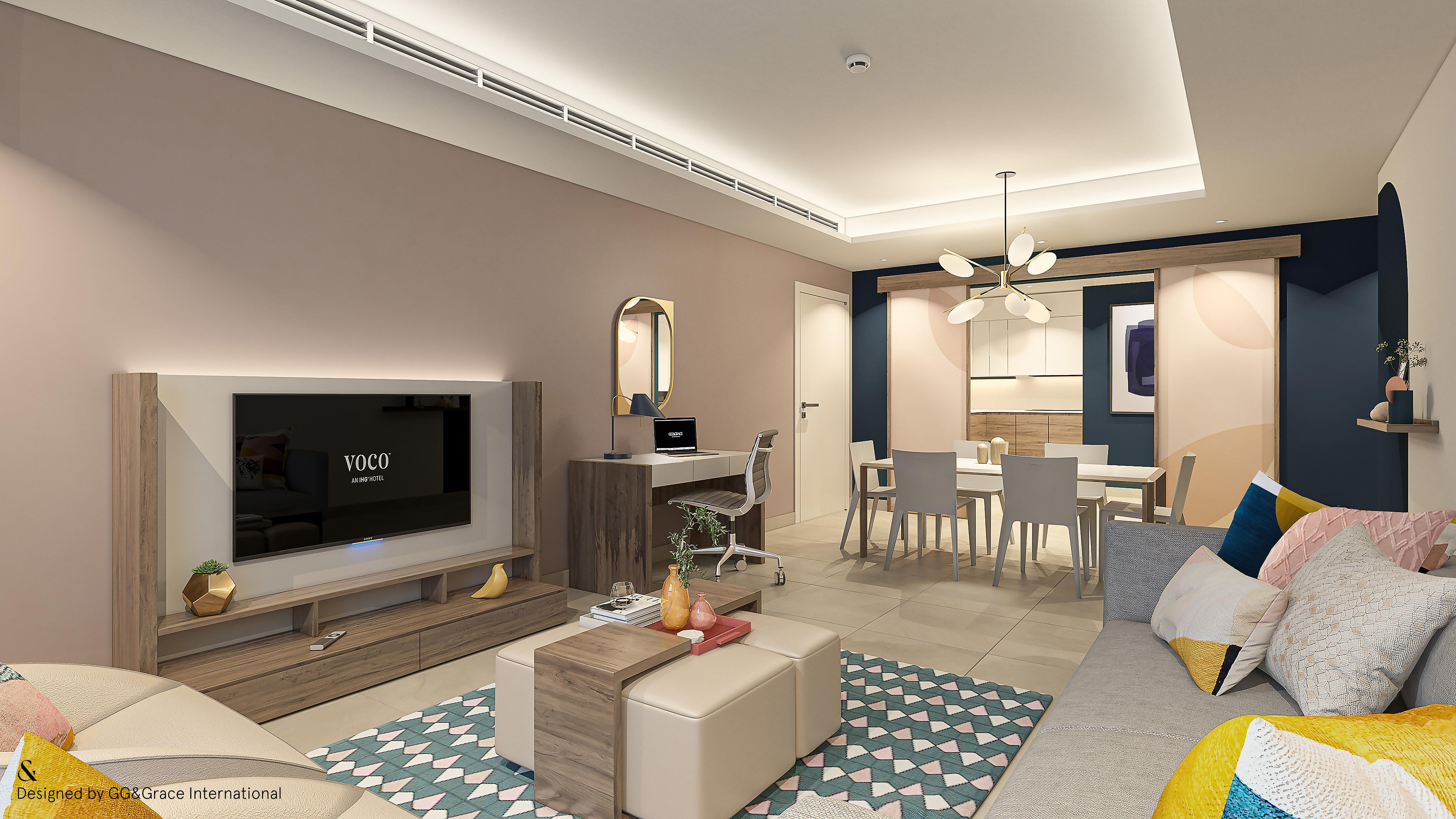 Voco Doha West Bay Suites By Ihg Экстерьер фото 3D Interior Rendering